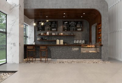 现代咖啡厅3D模型下载